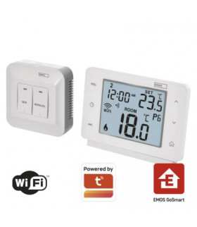 Inteligentny termostat pokojowy, bezprzewodowy, GoSmart z WiFi Tuya, P56211 EMOS P56211