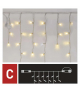 Oświetlenie łączone Standard - sople 100 LED 2,5 m ciepła + zimna biel miga, IP44, timer EMOS Lighting D1CN01