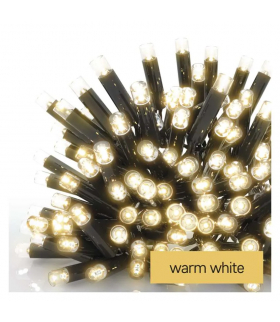 Oświetlenie łączone Profi - łańcuch 100 LED 10m ciepła biel, czarny przewód, IP44 EMOS Lighting D2AW03
