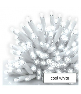 Oświetlenie łączone Profi - łańcuch 100 LED 10m zimna biel, biały przewód, IP44 EMOS D2AC05
