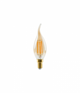 Żarówka VINTAGE LED E14, 6W Lampa LED max 6W 2200K 470lm Transparentny bursztynowy Nowodvorski 10592