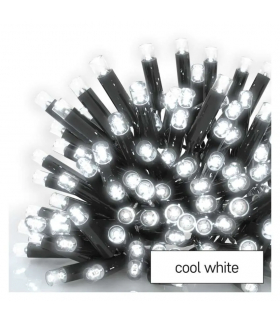 Oświetlenie łączone Profi - łańcuch 100 LED 10m zimna biel, czarny przewód, IP44 EMOS Lighting D2AC04