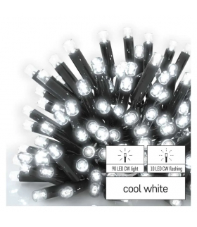 Oświetlenie łączone Profi - łańcuch 100 LED 10m, zimna biel, czarny EMOS Lighting D2AC03