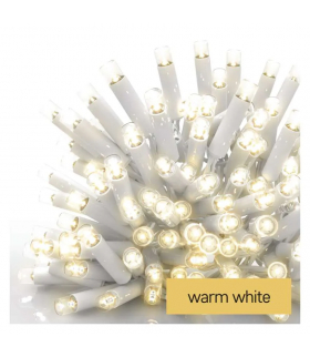 Oświetlenie łączone Profi - łańcuch 50 LED 5m ciepła biel, biały przewód, IP44 EMOS Lighting D2AW02