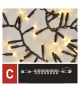 Oświetlenie łączone Profi - łańcuch jeżyk 150 LED 3m, ciepła biel, czarny, IP44 EMOS Lighting D2BW01