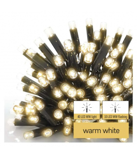 Oświetlenie łączone Profi - sople 50 LED 3m ciepła biel miga, czarny przewód, IP44 EMOS Lighting D2CW03