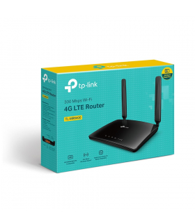 Router SIM 4G LTE, bezprzewodowy, mobilny internet, standard N, 2,4G Hz 300 Mb/s, 3xLAN 100 Mb/s 1xLAN/WAN 100 Mb/s, TP-Link TL-MR6400