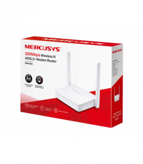 Bezprzewodowy router/modem ADSL2+, standard N, 300Mb/s MERCUSYS MW300D