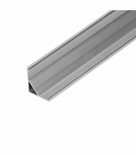 Profil aluminiowy do taśm LED, 2000 x 15,8 x 15,8 mm, kątowy, srebrny, komplet 50 szt. Orno AD-LP-6502G/2M/50