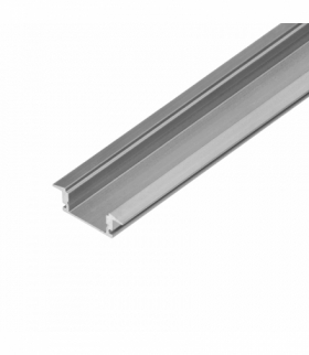 Profil aluminiowy do taśm LED, 2000 x 24,5 x 6,85 mm, wpuszczany w karton gips, srebrny Orno AD-LP-6505G/2M