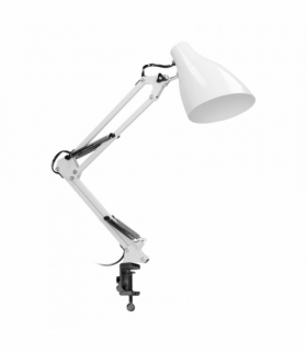 DIAN, lampa biurkowa przykręcana, 60W, E27, stalowa, biała Orno DL-13/W
