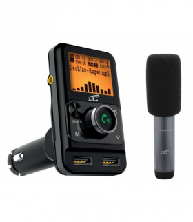 Transmiter FM Bluetooth BT, z mikrofonem Karaoke 2xUSB 1+2,4A TR225 LTC LXTR225