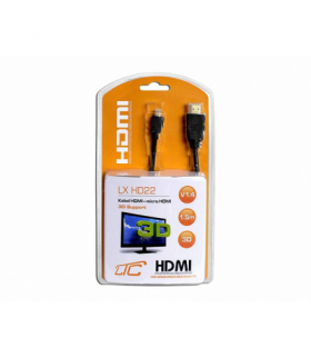 Kabel HDMI-MicroHDMI v1.4 1.5m Cu HQ. LEXTON LXHD22