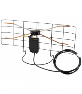 Antena DVB-T siatkowa pokojowa VHF/UHF z symetryzatorem, 4m kabla. LXDVBT31