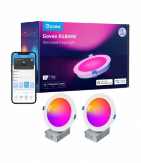 Govee B601B Smart LED Recessed Lights 2-Pack Oprawa sufitowa LED 4 cale, RGBWW, Wi-Fi, Bluetooth GOVEE B601B3C1