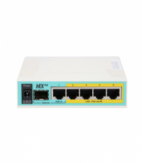 MikroTik hEX PoE Router 5x RJ45 1000Mb/s, 1x SFP, 1x USB MIKROTIK RB960PGS