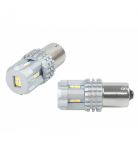 Żarówki LED CANBUS Amio UltraBright 3020 12 x SMD 1156 R5W, R10W P21 White 12 V/24 V. AMIO LX02449
