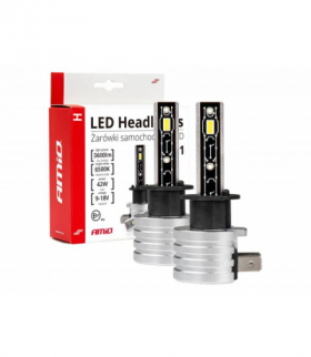 Żarówki samochodowe LED Headlights H-series mimi max 42W H1 kpl.2szt AMIO 03329
