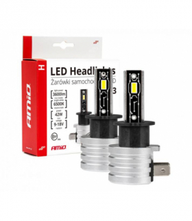 Żarówki samochodowe LED Headlights H-series mimi max 42W H3 kpl.2szt AMIO 03330