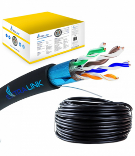 Extralink CAT5E FTP (F/UTP) V2 Zewnętrzny Kabel sieciowy skrętka 305M EXTRALINK EX.8710