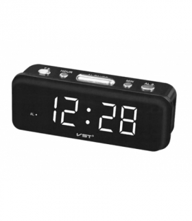 Budzik LED alarm zegarek VST-738 biały LAMEX LXVST738B