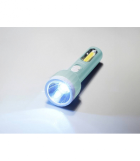 Latarka ręczna TS-1856 1-LEW 3W+1-LED COB 2W z akumulatorem 1200mAh,zielona. LXTS1856Z