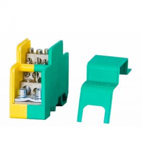 Blok rozdzielczy jednobiegunowy 160A - żółto-zielony F-Elektro F2.0042