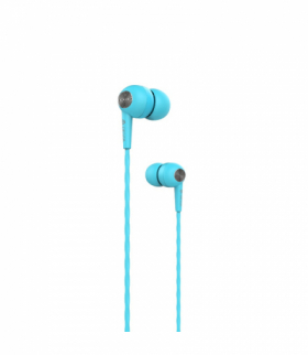 Słuchawki przewodowe Kintone jack 3,5mm dokanałowe niebieskie TFO Devia BRA006771