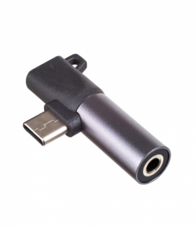 Adapter AK-AD-62 USB type C (m) / USB type C (f) / Jack 3,5 mm TFO Akyga AKKSGZASAKY00092