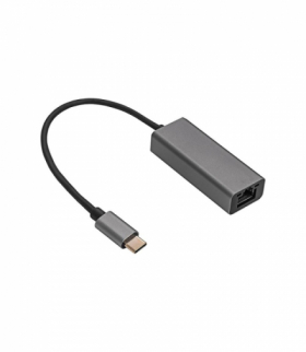 Adapter z kablem AK-AD-65 karta sieciowa USB type C (m) / RJ45 (f) 10/100/1000 ver. 3.0 15cm TFO Akyga AKKSGZASAKY00095