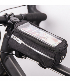 Wodoodporna torba rowerowa z uchwytem na telefon czarna TFO OEM100508