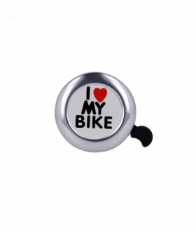 Dzwonek do roweru I love my bike srebrny TFO BIKE00025