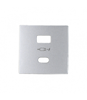 Pokrywa do ładowarki USB typ A+C, aluminium Simon 82 8201296-093