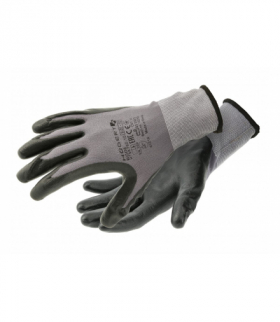 BODE rękawice nylon/spandex powlekane nitrylem z mikropianki szare/czarne 9 Hogert HT5K762-9