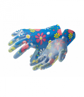 SELZ rękawice ogrodowe powlekane poliuretanem niebieskie (12 par/op) 7 Hogert HT5K767-7