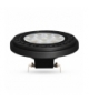 Żarówka LED AR111-LED, 12W, barwa światła neutralna biała, obudowa w kolorze czarnym, klosz ryflowany, kąt rozsyłu światła 30°