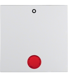 Klawisz z czerwoną soczewką i nadrukiem "0", do łączników 2- i 3-biegunowych biały mat