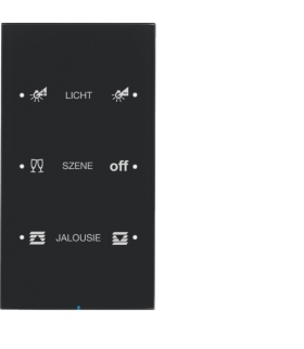 R.3 Sensor dotykowy 3-krotny konfigurowalny, szkło, czarny