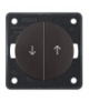 Integro Flow Łącznik żaluzjowy wieloklawiszowy przyciskowy, z nadrukiem symbolu "Strzałka", brązowy, mat Berker 936532501