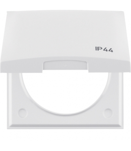 Integro Flow Ramka z pokrywą z nadrukiem "IP44", biały, połysk Berker 918282599