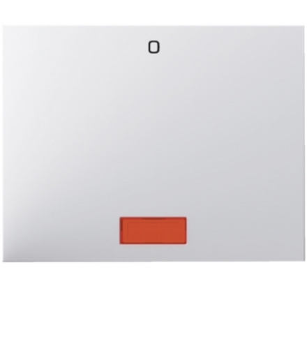 K.1 Klawisz z czerwoną soczewką z nadrukiem "0" do łącznika 1-klawiszowego, biały Berker 14177109