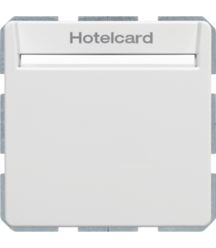 Q.x Łącznik przekaźnikowy na kartę hotelową, biały, aksamit Berker 16406099