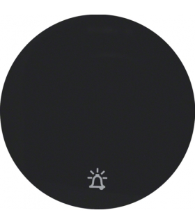 R.1/R.3 Klawisz z nadrukiem symbolu "dzwonek" do łącznika klawiszowego pojedynczego, czarny, połysk Berker 16202025