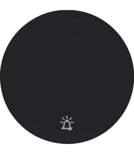 R.1/R.3 Klawisz z nadrukiem symbolu "dzwonek" do łącznika klawiszowego pojedynczego, czarny, połysk Berker 16202025