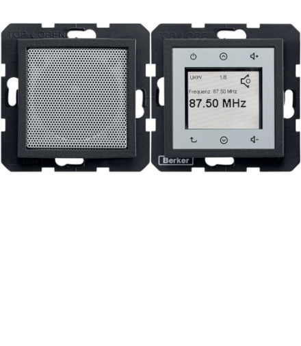 B.x/S.1 Radio Touch komplet, antracyt mat Berker 28801606