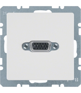 Q.x Gniazdo VGA, zaciski śrubowe, biały, aksamit Berker 3315416089