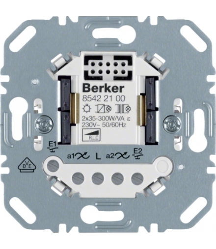 one.platform Ściemniacz uniwersalny przyciskowy podwójny, mechanizm Berker.Net, zaciski śrubowe Berker 85422100
