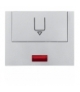 K.5 Nasadka z nadrukiem i czerwoną soczewką do łącznika na kartę hotelową, aluminium mat, lakierowana Berker 16417103