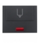 K.1 Nasadka z nadrukiem i czerwoną soczewką do łącznika na kartę hotelową, antracyt mat, lakierowany Berker 16417106