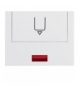 K.1 Nasadka z nadrukiem i czerwoną soczewką do łącznika na kartę hotelową, biały Berker 16417109